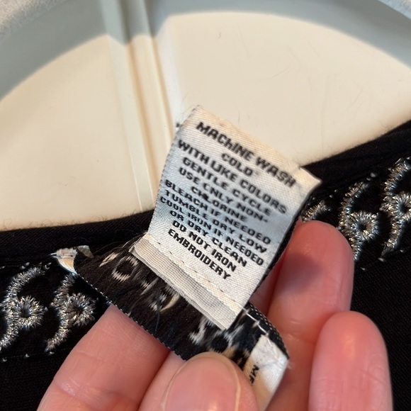 Beautiful boho Rachel Zoe black tired midi dress with metallic embroidery Small - Picture 10 of 16